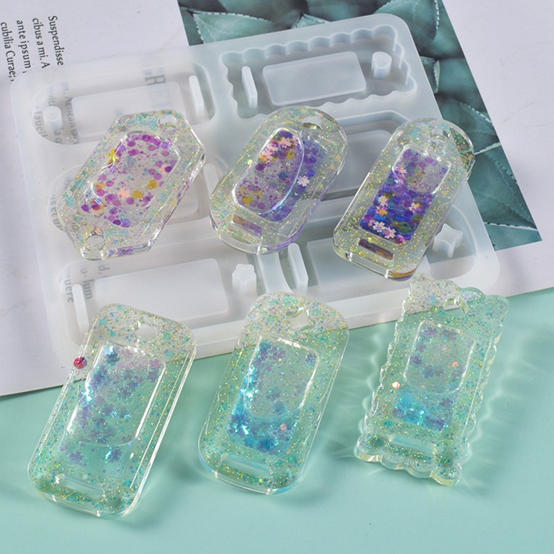 Bộ Khuôn Silicone Làm Móc Khóa Nhựa Epoxy Resin