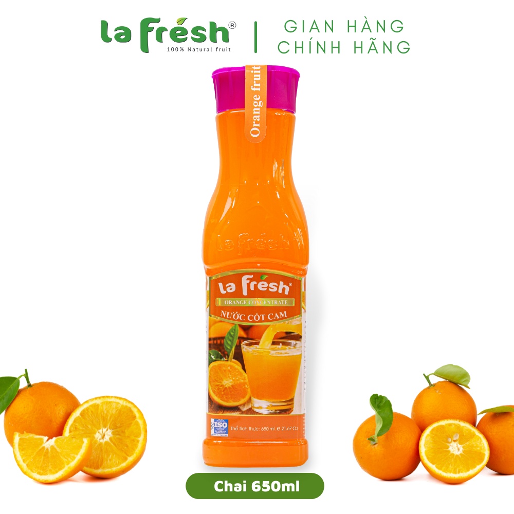 Nước Cốt Cam Lafresh Đà Lạt chai 650ml