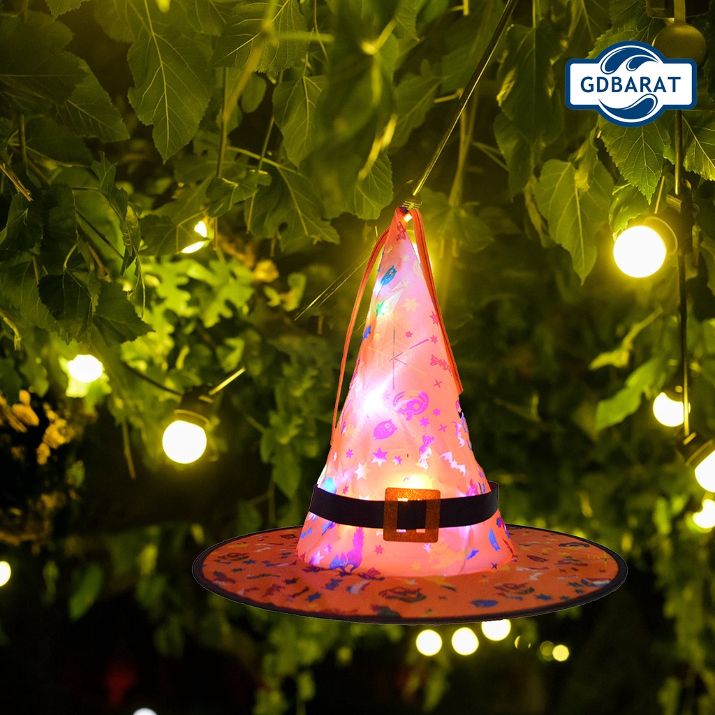 Nón Phù Thủy Vải Có Đèn Led Phát Sáng Thân Thiện Với Môi Trường