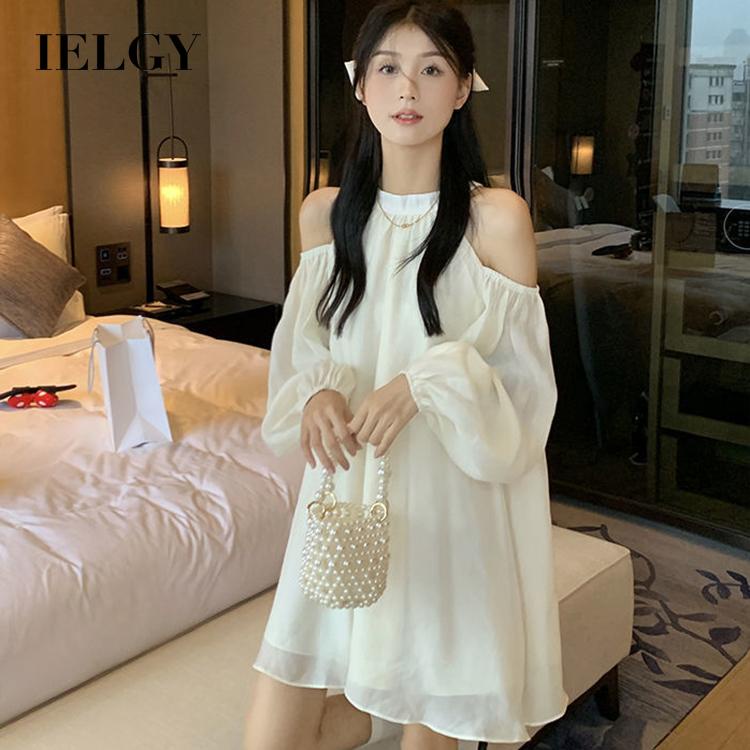 Đầm IELGY tay dài hở vai phong cách Pháp ngọt ngào thời trang dành cho nữ