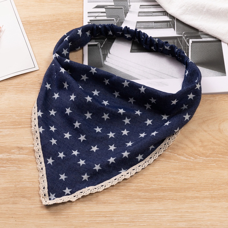 Khăn Quấn Đầu Cột Nơ Sau Lưng In Họa Tiết Hoa Tươi Mới Phong Cách Kerchief