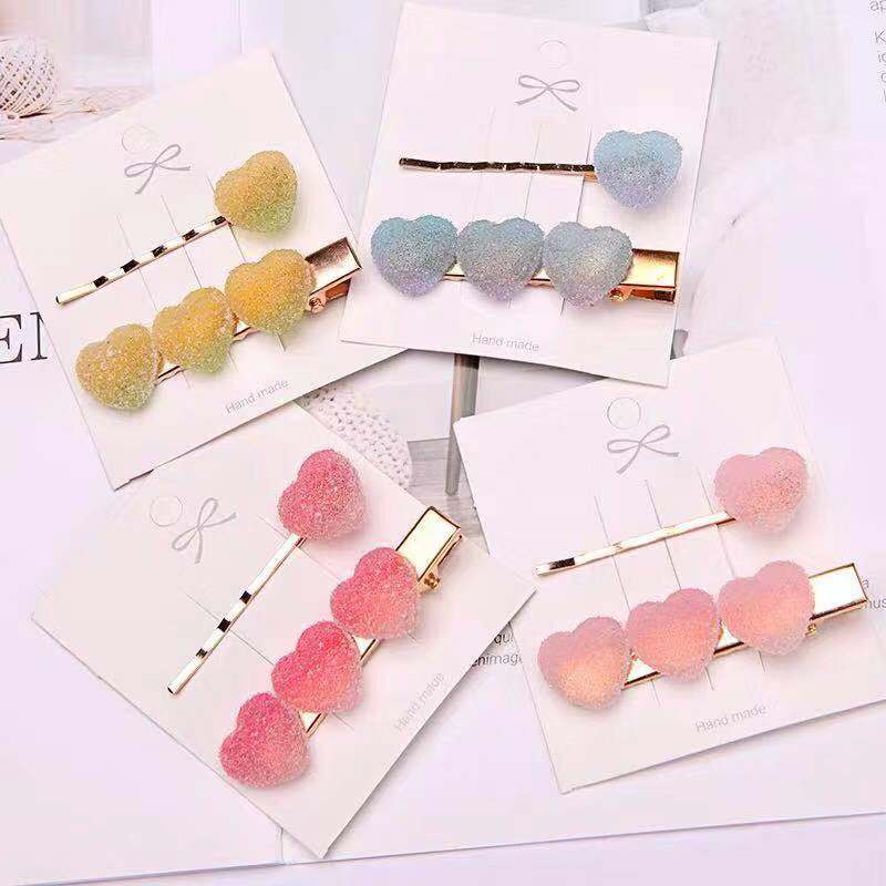 Charm hình viên kẹo dẻo trái tim và ngôi sao, stiker viên kẹo trang trí kẹp tóc, ốp điện thoại, phu kiện làm đồ handmade