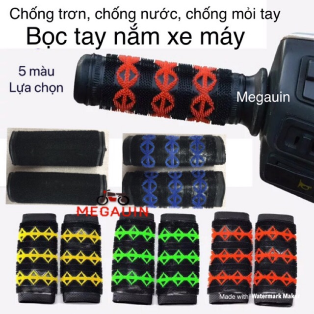 BAO TAY NẮM CAO SU GAI MỀM GẮN MỌI LOẠI XE (GIÁ 1 ĐÔI)