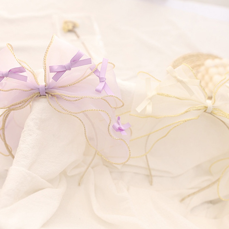 Băng Đô Nơ Cài Tóc Bằng Vải Organza