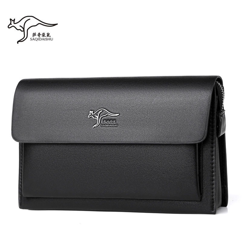 (Hàng Có Sẵn) Sach Túi Xách Da PU Nhiều Ngăn Cầm Tay Có Khóa Mã Số Công Sở Mới Cho Nam