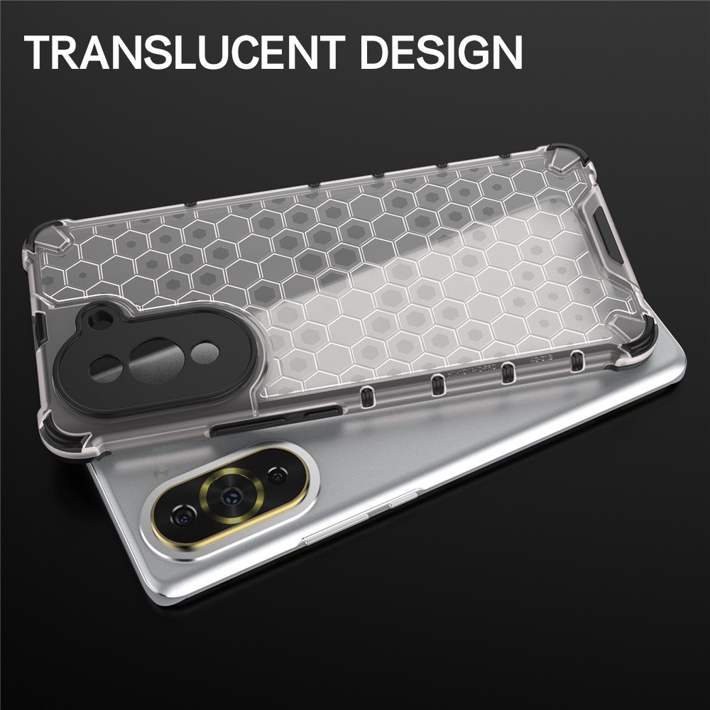 Ốp Điện Thoại Nhựa Cứng Trong Suốt Họa Tiết Tổ Ong Chống Sốc Cho HuaWei Nova Y90 Y70 Y60