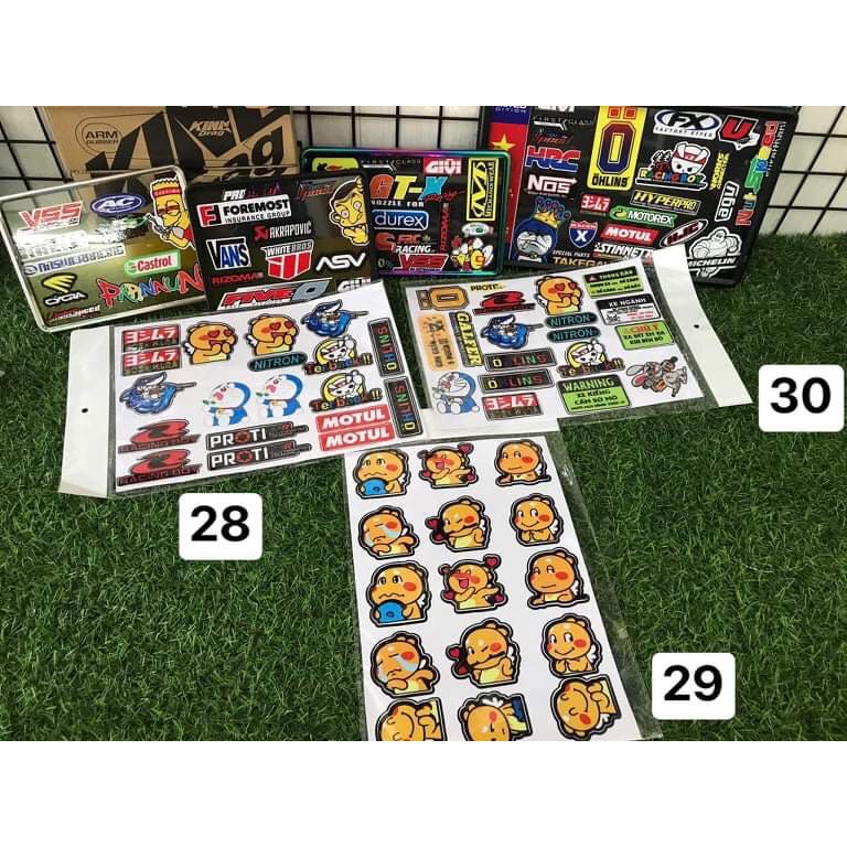 SET STICKER DÁN XE TIẾT KIỆM 13 MÃ