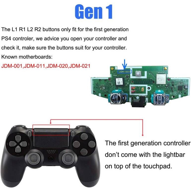 Nút Bấm Điều Khiển Chơi Game Toàn Diện R1 L1 R2 L2 Cho PS4 JDS-010 JDS-001 JDS-011