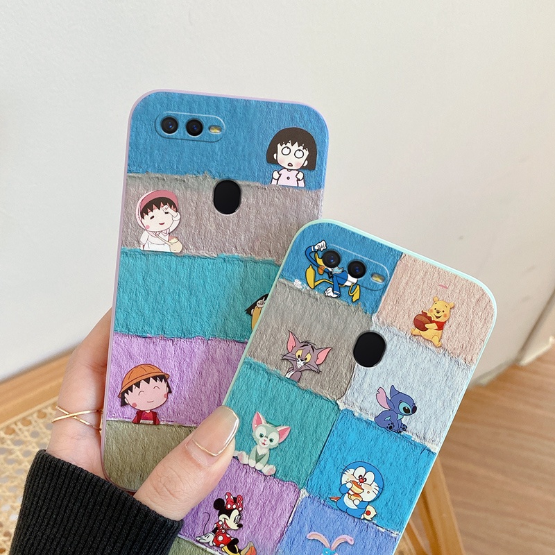 Oil Painting Shockproof Phone Case For Oppo F9 A3s A15 A53 A15s Realme C1 A12e A5s A7 A12 Realme 2 Pro Camera Lens Protection Soft Cases &amp; Covers