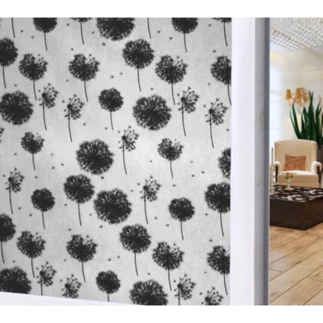 Decal dán kính, Giấy dán kính mờ hoa bồ công anh khổ 90cm (25k/1m) mã 9812