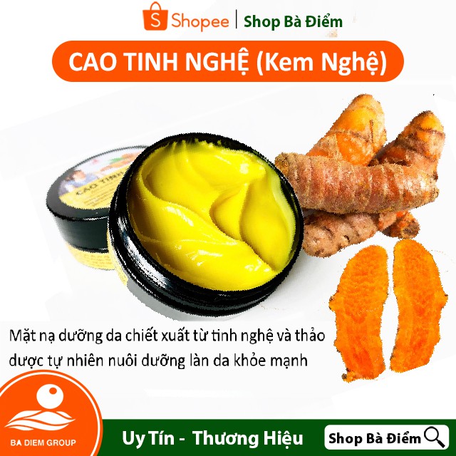 Kem Nghệ Tươi, Mặt Nạ Ngủ Cao Tinh Nghệ Dưỡng Da| Sản phẩm Handmade - Shop Bà Điểm