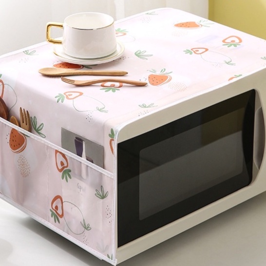 Tấm phủ lò vi sóng mẫu mới có chia ngăn đựng vật dụng nhà bếp