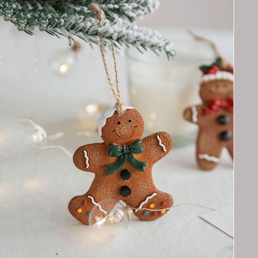 CONOPERY Mặt Dây Chuyền Hình Bánh Gừng 2022 Navidad Giáng Sinh Năm Mới Bằng Nhựa Resin