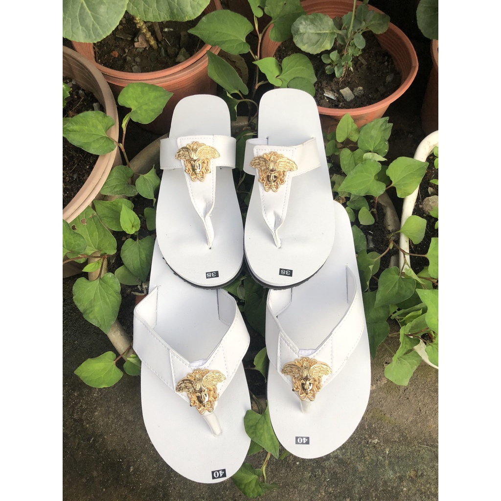 sandal đồng nai combo nam và nữ đế trắng quai trắng size từ 35 nữ đến 43 nam