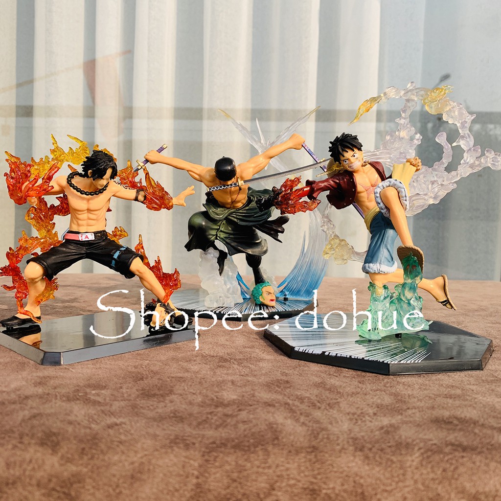 Mô hình One Piece - Luffy mũ rơm, Zoro tam kiếm, ACE hỏa quyền, Sanji hắc cước