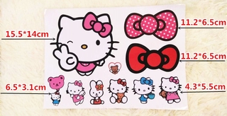 Decal Dán Trang Trí Xe Hơi / Mô Tô Hình Hello Kitty Xinh Xắn