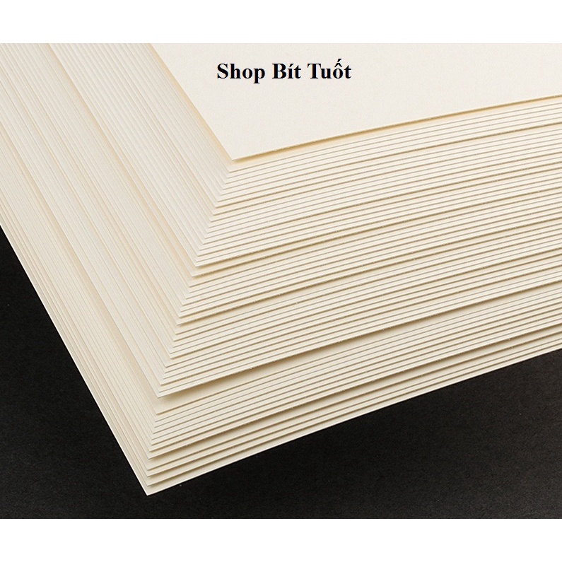 Giấy bìa cứng Ivory 300 gsm A3 hộp quà thẻ Plash Card in ấn vẽ tranh tập 100 tờ