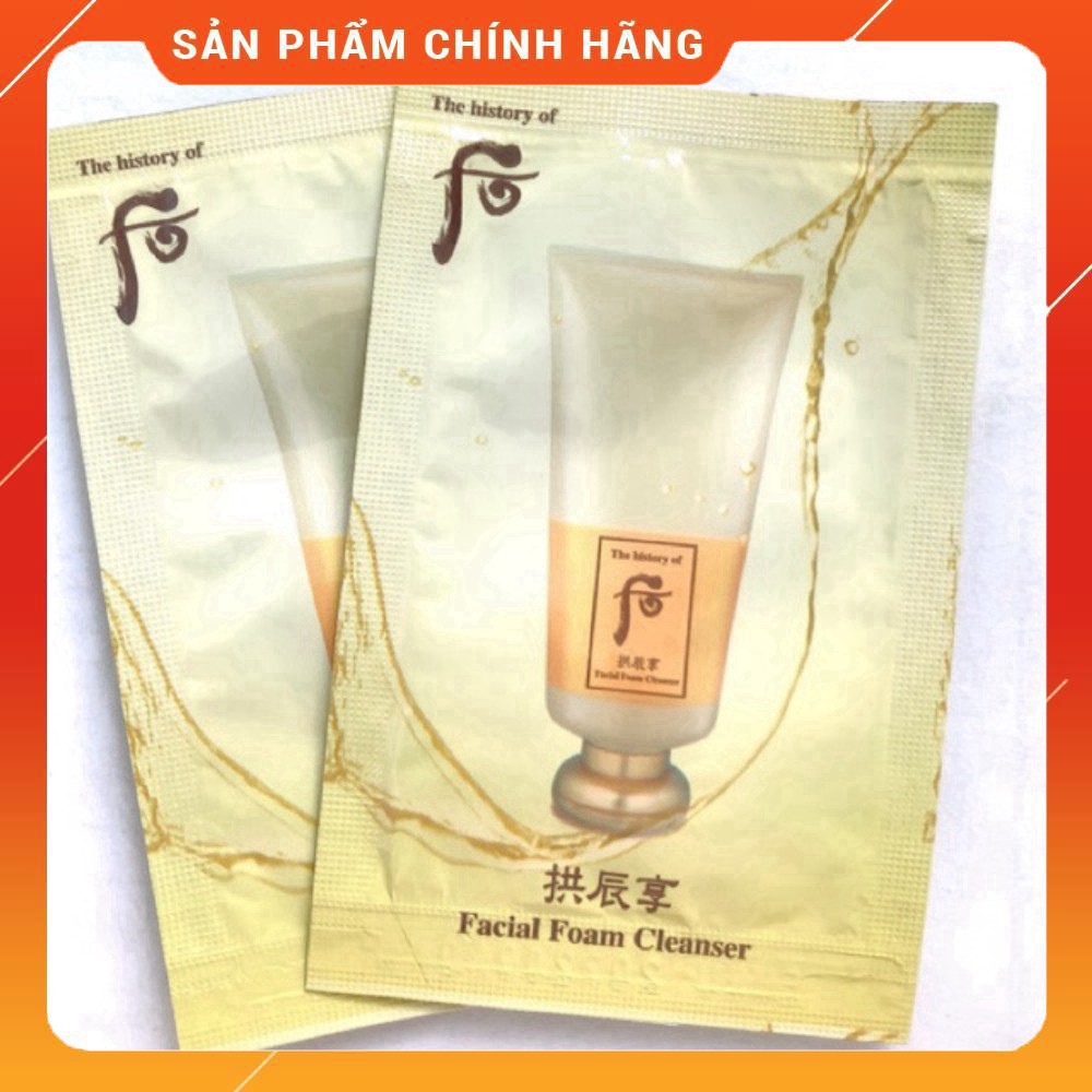 Gói sữa rửa mặt Whoo vàng đông y hoàng cung Facial Foam Cleanser