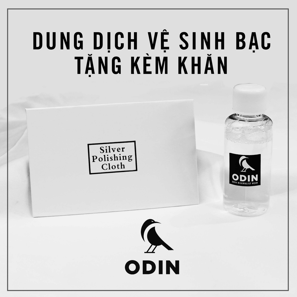 Nước rửa trang sức Bạc ODIN - TẶNG KÈM khăn lau chuyên dụng - 30ml - Đánh bóng & Làm sáng trang sức Bạc