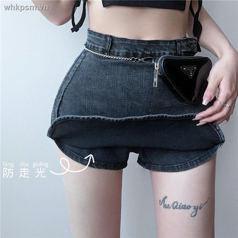 Chân Váy Jeans Lưng Cao Thời Trang Dành Cho Nữ