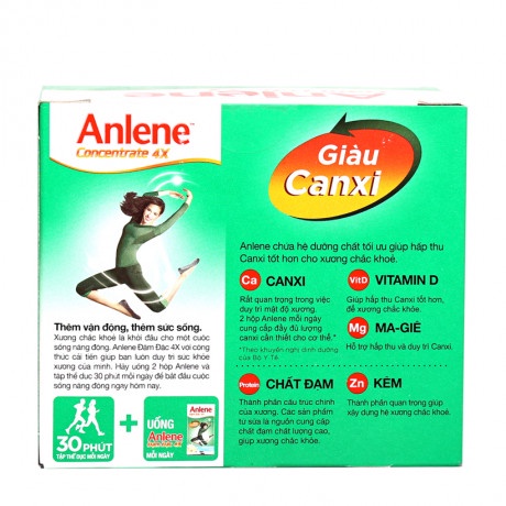 Lốc 4 Hộp Sữa Nước Anlene Ít Béo Hương Vanilla