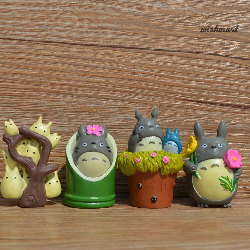 Set 10 Đồ trang trí Nhân Vật Hoạt Hình Totoro Trang Trí Nội Thất Xe Hơi