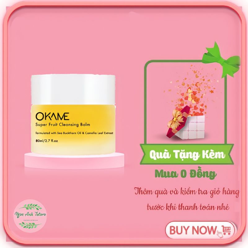 Sáp tẩy trang dễ nhũ hoá, làm sạch sâu Okame Super Fruit Cleansing Balm 80ml