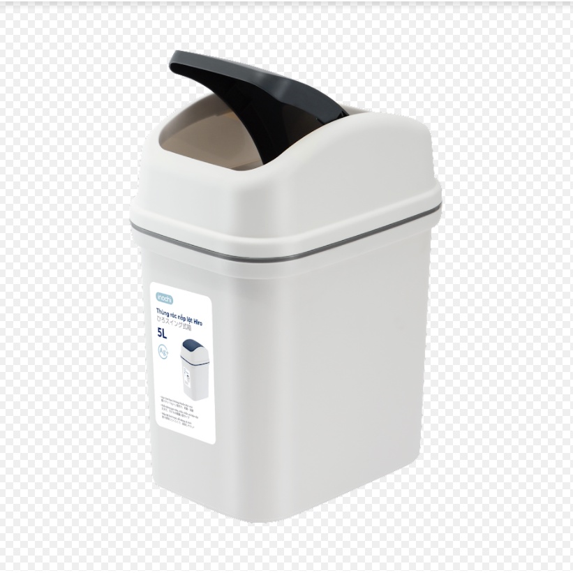 [FREESHIP] Thùng rác nắp lật 5L Hiro cao cấp kháng khuẩn chính hãng Inochi
