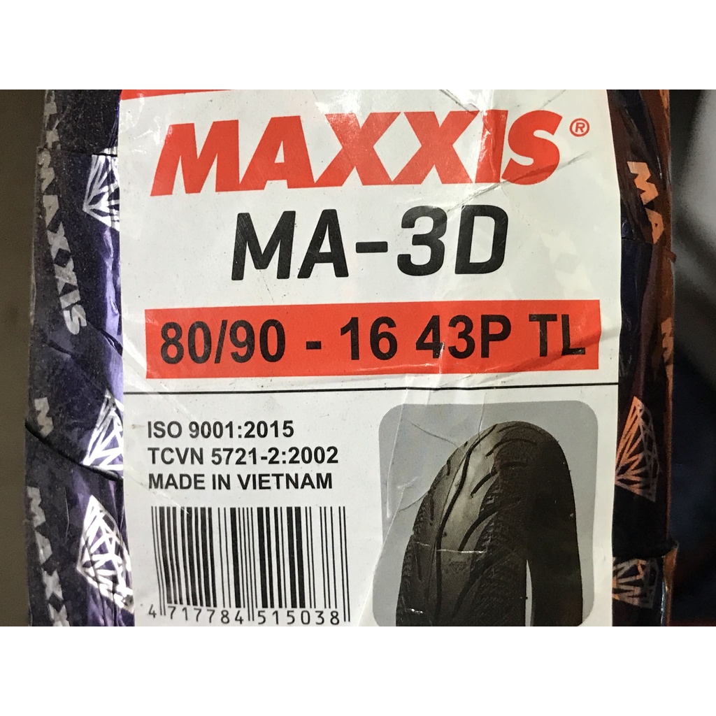 Vỏ Maxxis 70-80-90/90/16 3D/6211/6212 Bánh Trước/Sau Nouvo và Bánh Trước SH Mode Đầu - Không Ruột