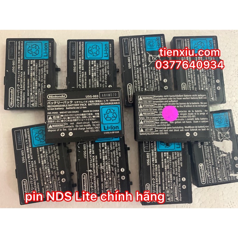 Pin xịn Ds lite/2ds/3ds/new3ds bóc máy nintendo ds/2DS/3DS/New3Ds/new3dsxl....