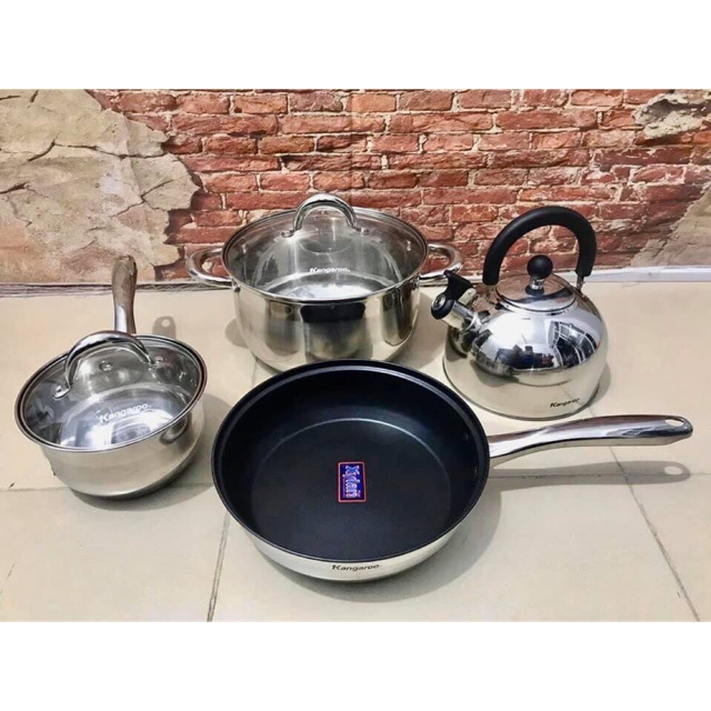 Bộ Nồi Chảo Quánh Ấm Kangaroo KG998M