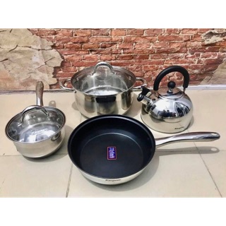 Bộ nồi chảo quánh ấm kangaroo kg998m
