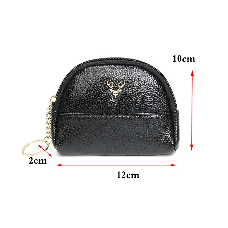 Ví Ngắn Đựng Tiền Xu Có Khóa Kéo Thiết Kế Đơn Giản Dễ Thương