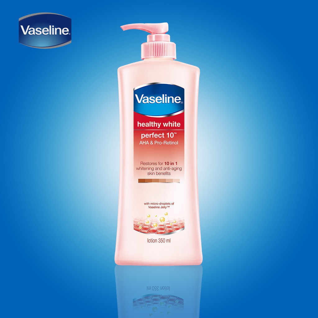 Sữa Dưỡng Thể Trắng Da Ngăn Ngừa Lão Hóa Vaseline Healthy White Perfect 10 AHA & Pro-Retinol 200~350ml | BigBuy360 - bigbuy360.vn