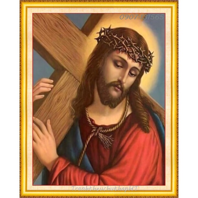 Tranh đính đá Chúa Jesu Vs464 (70x56) chưa đính
