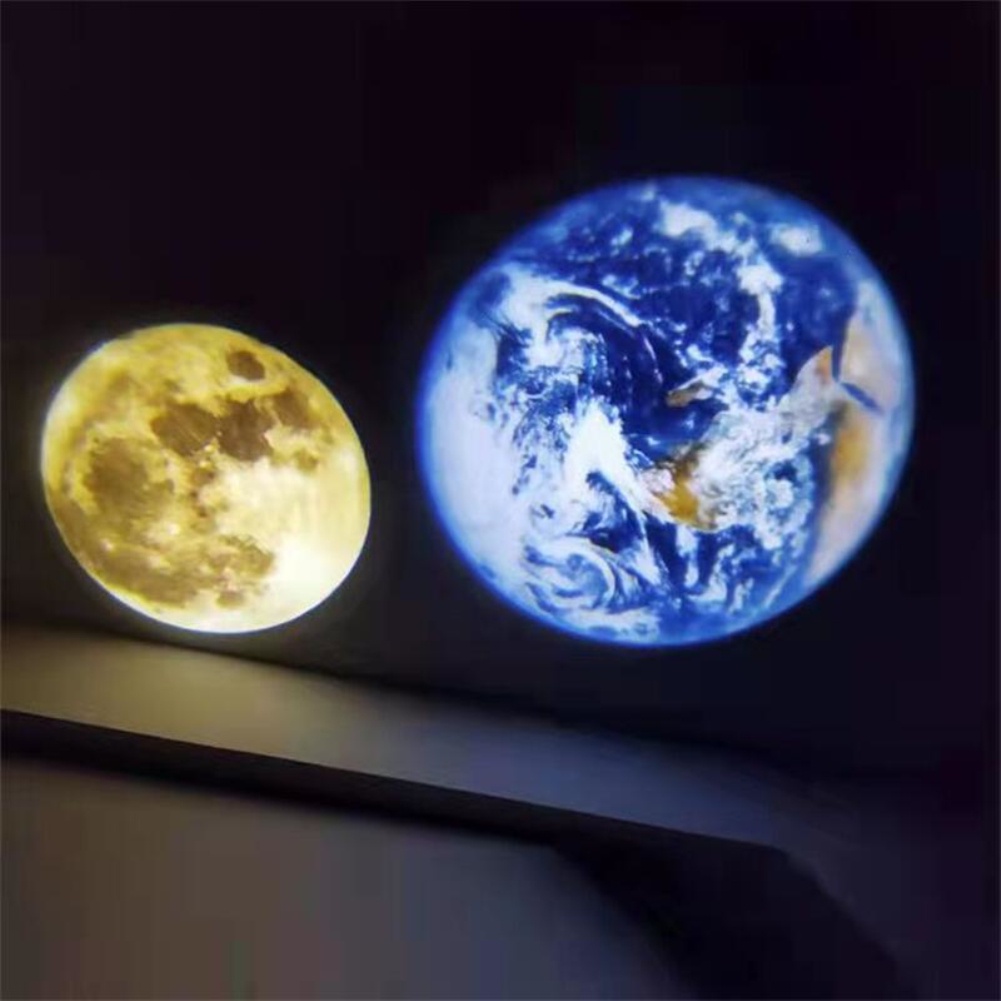 USB Lunar Moon Lamp Earth Planet Projection Lamp Bedroom Atmosphere Children's Night Light ★