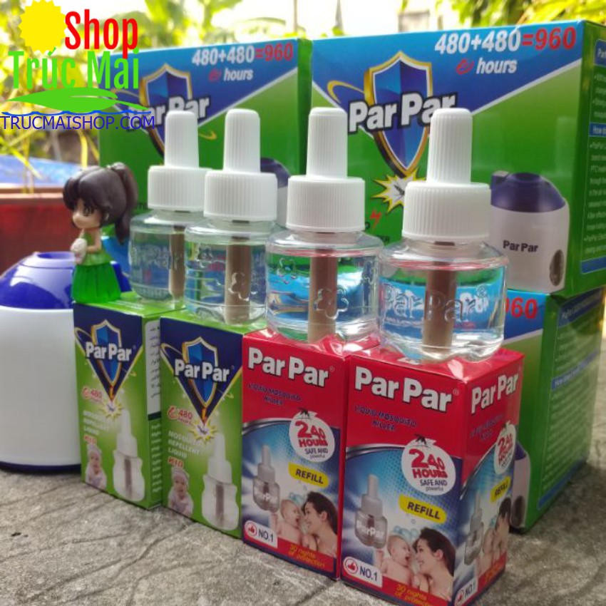Máy xông tinh dầu đuổi muỗi  Parpar hàng xịn  (máy + tinh dầu) bảo hành 3 tháng