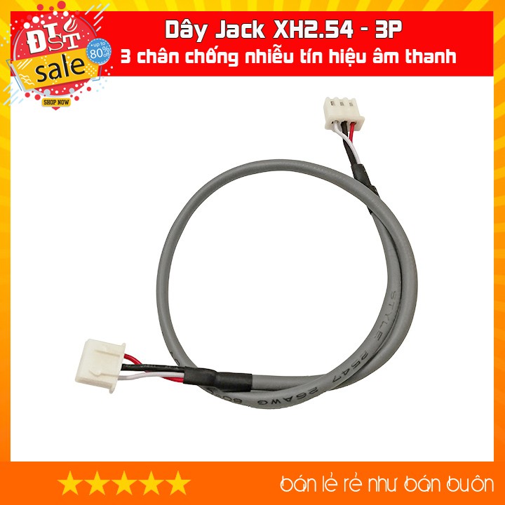 Dây Jack 3 chân chống nhiễu XH2.54 - 3P 25cm, thường dùng kết nối mạch âm thanh ...
