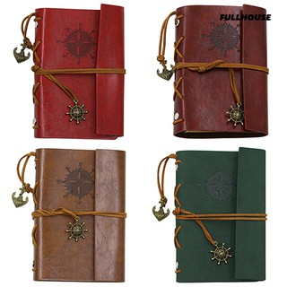 Fullhouse❤❤Retro Anchor Faux Leather Cover Notebook Journal Traveler Book Diary Blank String