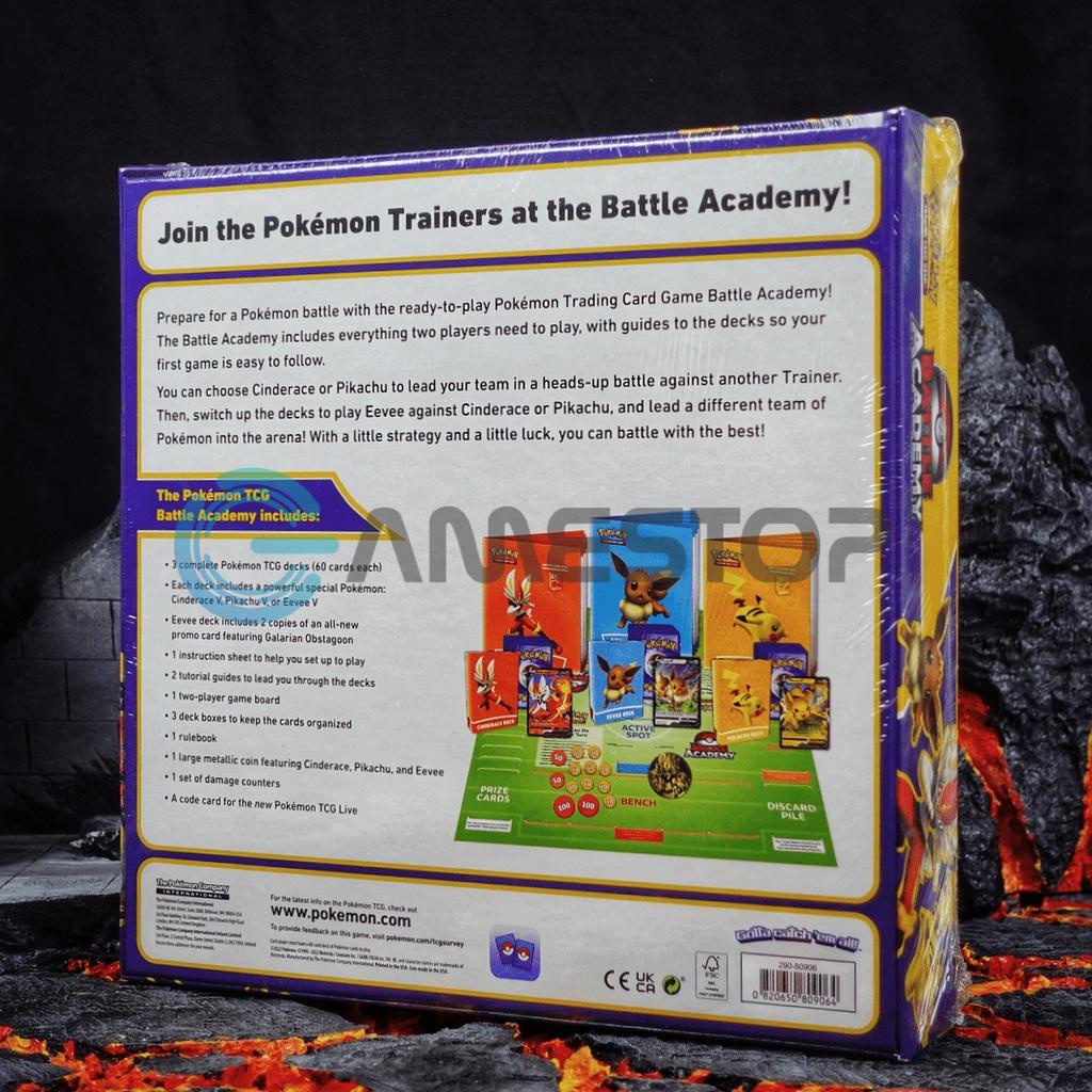 Thẻ bài Pokemon TCG Battle Academy Cinderace V Pikachu V and Eevee V Build Deck phiên bản tiếng Anh POKTCGUSTK04