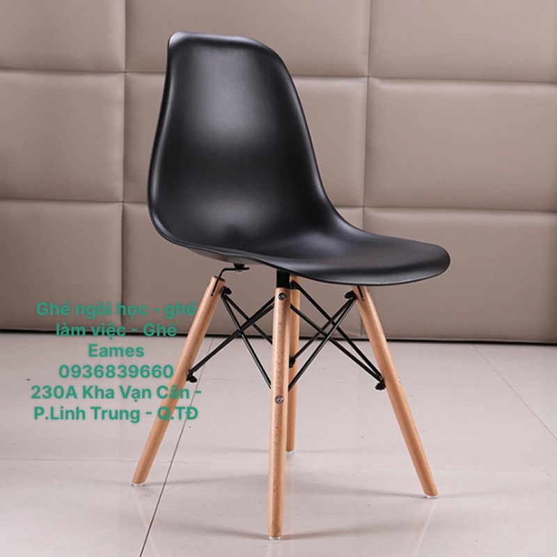 Ghế nhựa chân gỗ nhập khẩu EAMES cao cấp đủ màu TC046
