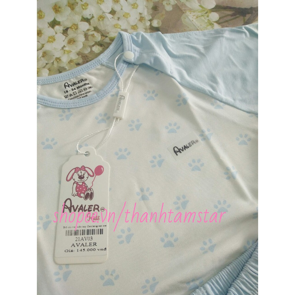 Bộ cộc bé trai Avaler 6-15kg vải bambo mịn,mát