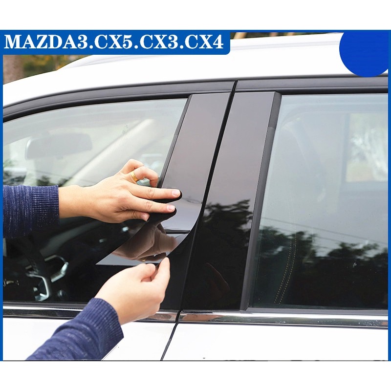 Mazda CX-5 2012-2025 Trụ Cửa Tối (PC) Piano Đen Bảo Vệ 1st Gen CX5 Phụ Kiện Xe Hơi