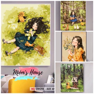 TRANH TÔ MÀU SỐ HÓA💕 FREESHIP 💕 MẪU CÔ BÉ TÓC XÙ AEPPOL