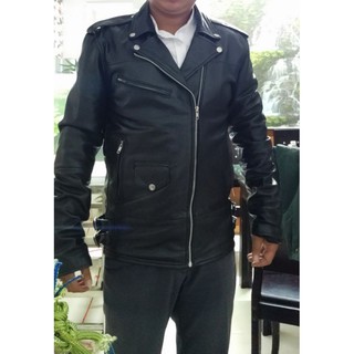 Áo Biker Da thật da dê 100%