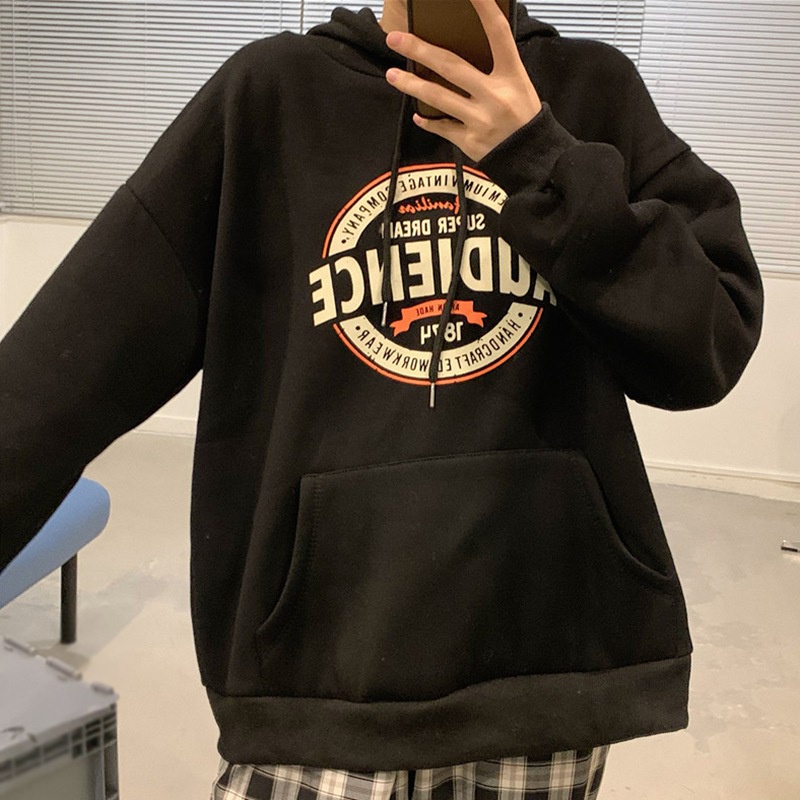 Áo hoodie dài tay in chữ phong cách Hàn Quốc trẻ trung dành cho nữ