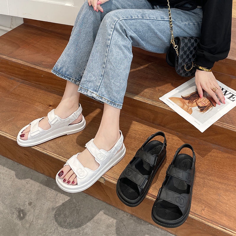 Sandal nữ dép bánh mỳ hai quai ngang chất cao su non mềm đẹp hàng Quảng Châu cao cấp