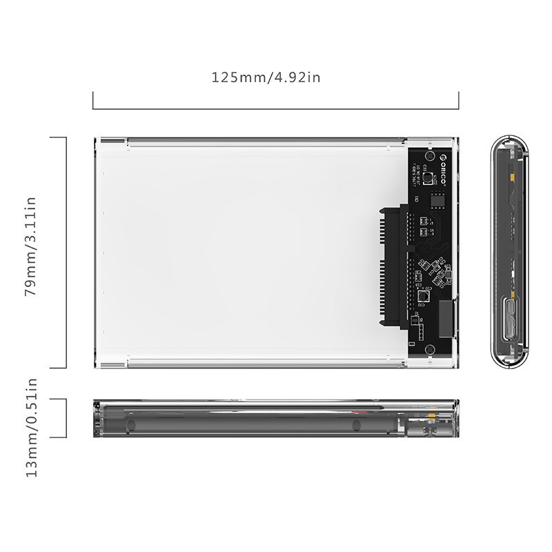 Hộp ổ cứng Hdd Box ORICO 2139U3-ORICO 2129U3, 2.5&quot;, USB 3.0 - Hàng phân phối chính thức