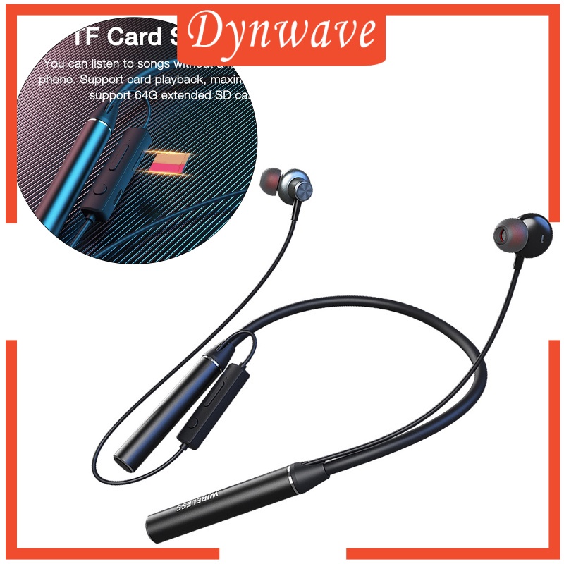 [DYNWAVE] Foldable Wireless Neckband for Workout Running Driving Outside TF Card