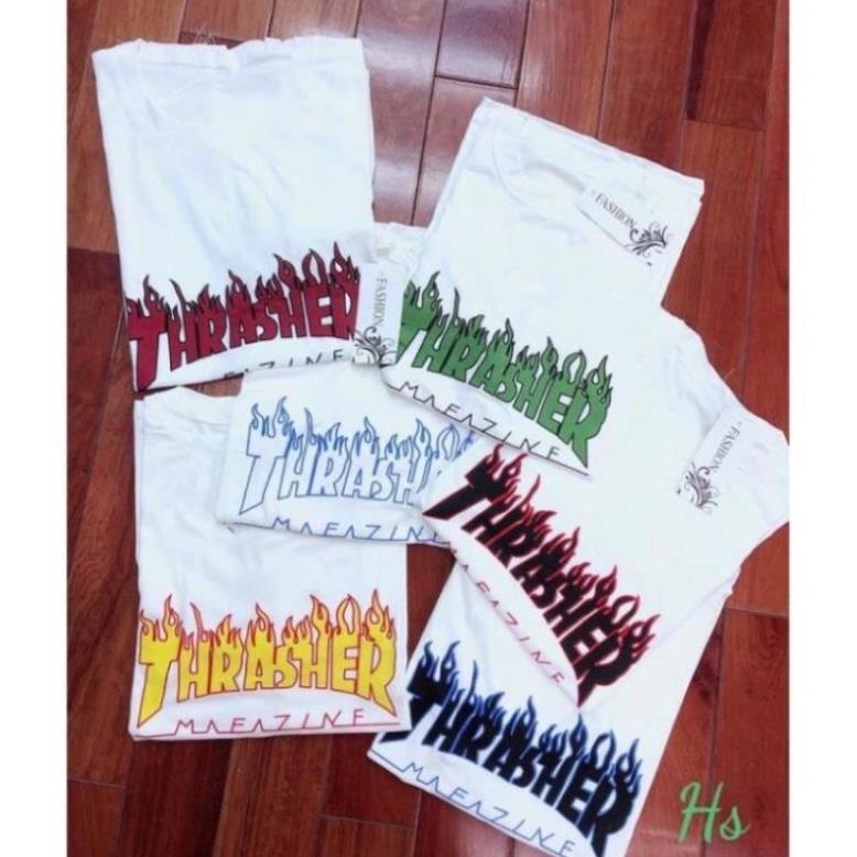 Áo thun tay lỡ in lô gô hottrend thra unisex nam nữ mặc đôi nhóm